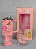 Stanley x Barbie "Just Peachy" 40oz Quencher Tumbler Pink w/ Handle & Straw