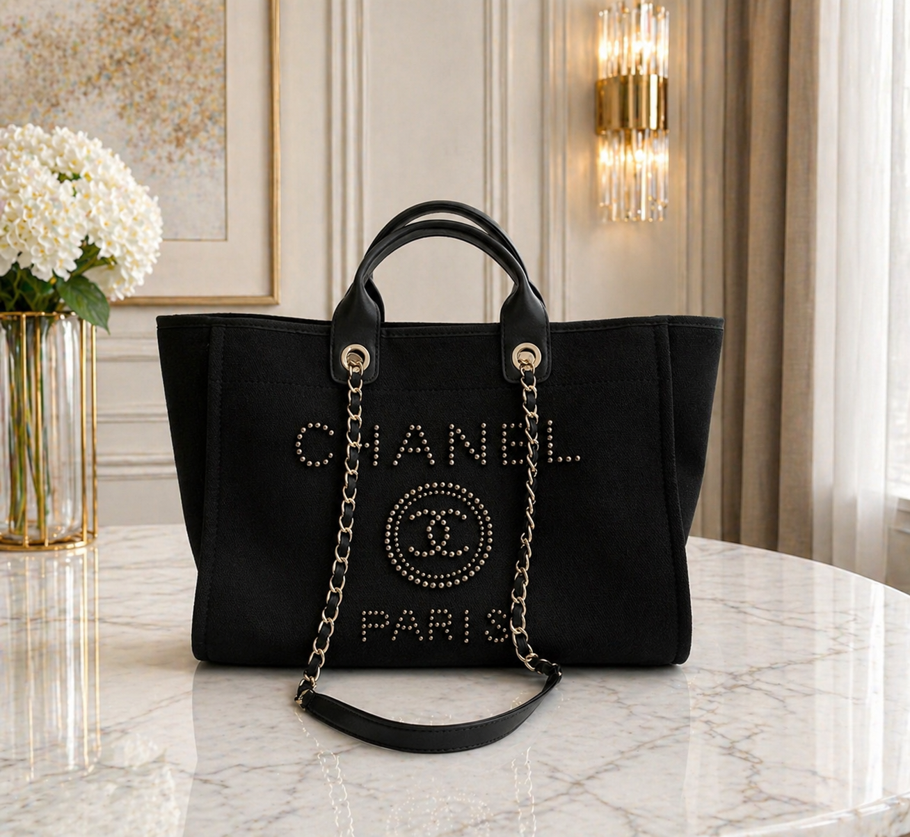 Chanel Paris Tote Bag - Black