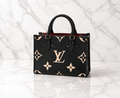 Louis Vuitton Monogram Empreinte OnTheGo PM 2WAY Black Beige