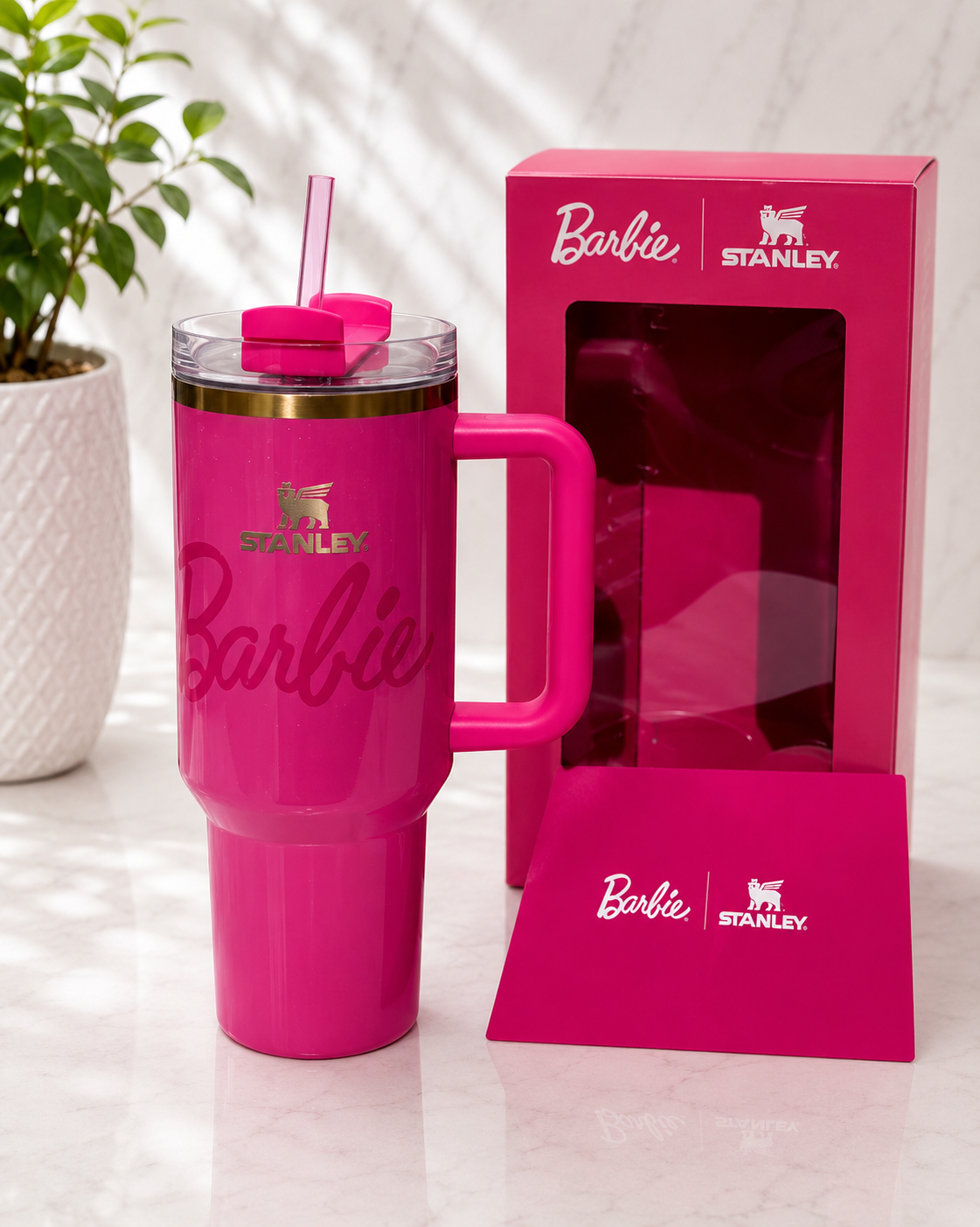 Stanley x Barbie 40oz Quencher Tumbler – Hot Pink
