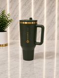 40oz HydroJug Tumbler Pine Green Insulated Cup w/ Lid & Straw