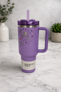 Stanley 40oz Quencher H2.0 Tumbler Purple Cup Handle Straw Insulated