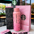 Starbucks 2023 Limited Edition 591ml Water Bottle Kpop Black Pink Style