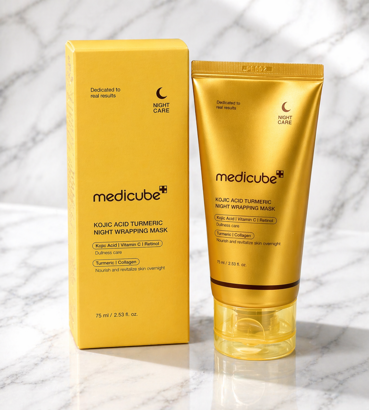 Medicube Kojic Acid Turmeric Night Wrapping Mask 75ml Brightening K-Beauty