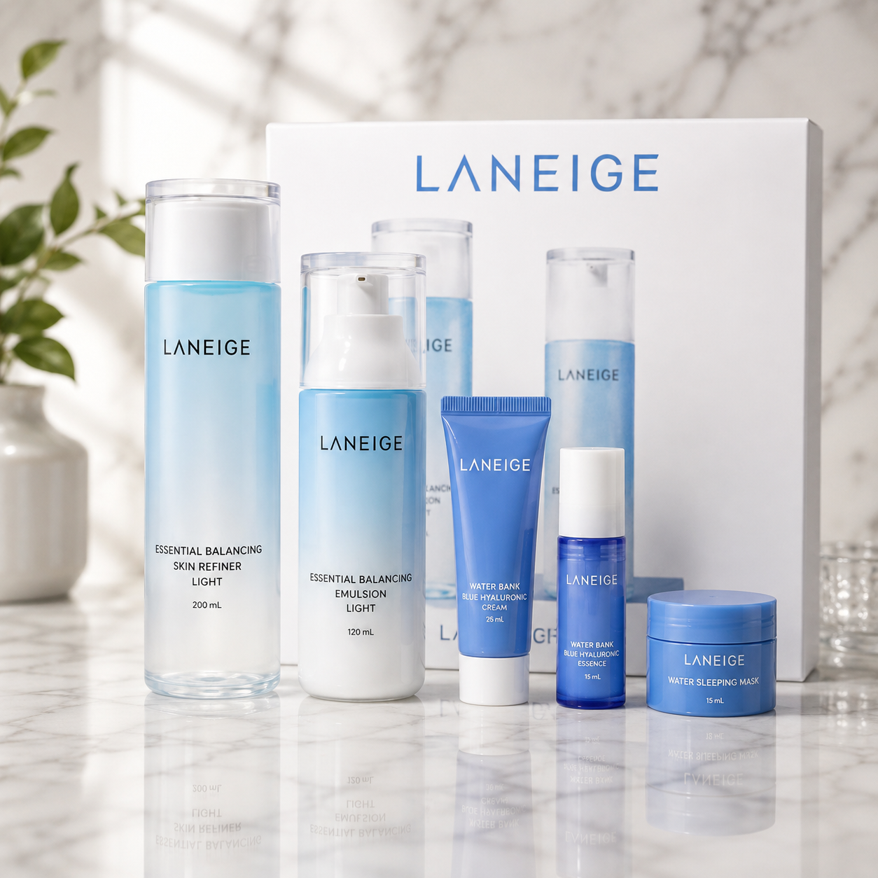Laneige Basic Duo Set Light 5 Pcs Gift Set