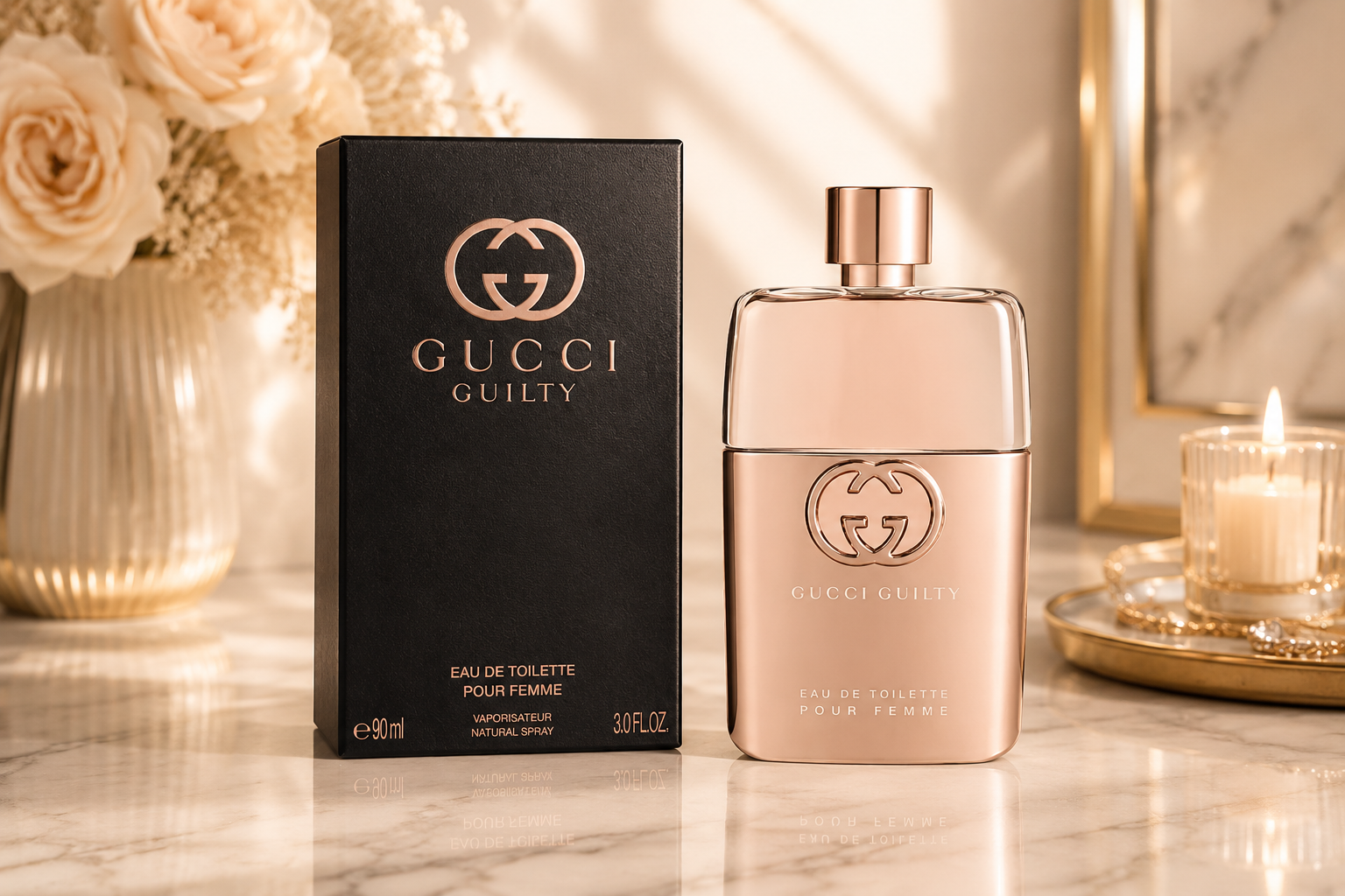 Gucci Guilty Pour Femme Eau de Toilette 90ml bottle and box