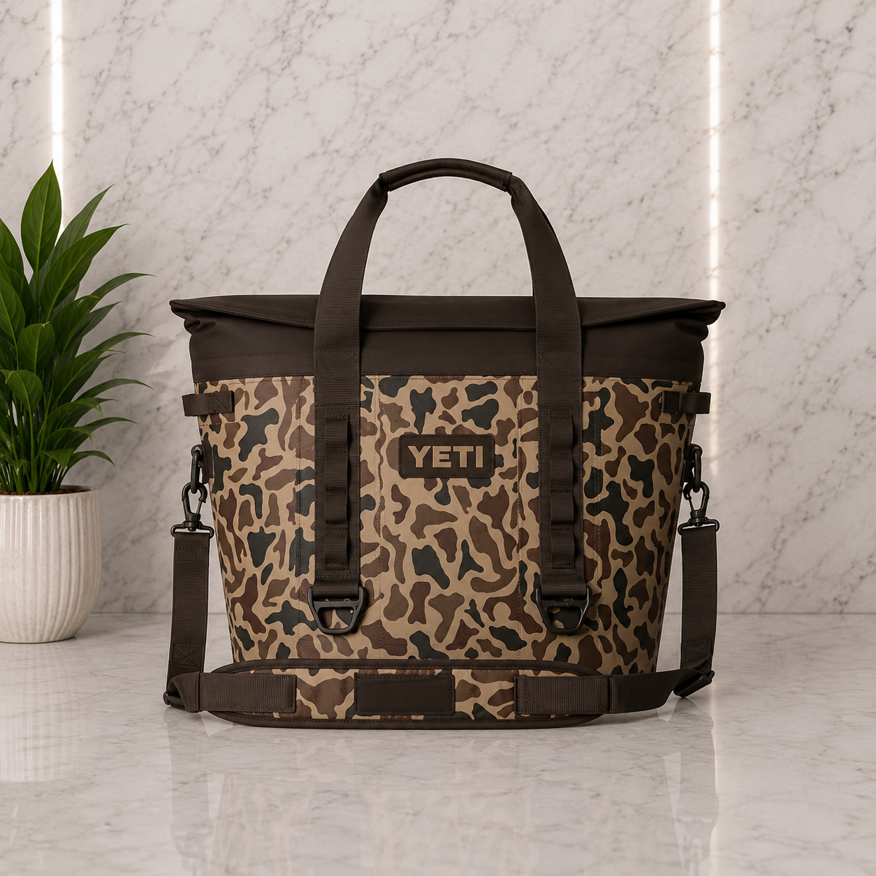 YETI Hopper M30 Soft Cooler Tote Bag in Camo