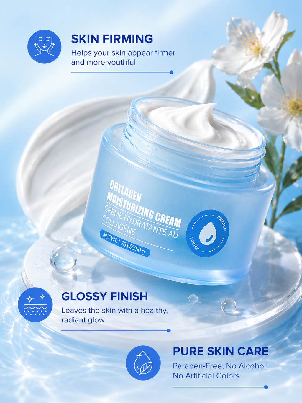 Collagen Moisturizing Cream — Brightening & Firming K-Beauty