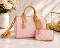 Pink Monogram Handbag Set