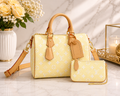 Butter Yellow Monogram Handbag Set