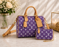 Royal Purple Monogram Handbag Set