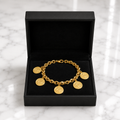 Gold Coin Charm Bracelet