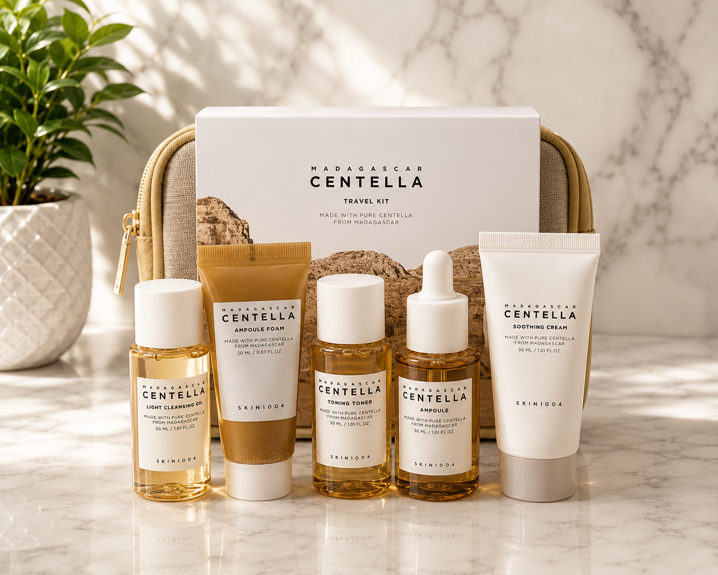Madagascar Centella Travel Kit - Moisturizing Gentle Skincare Kit 5pc