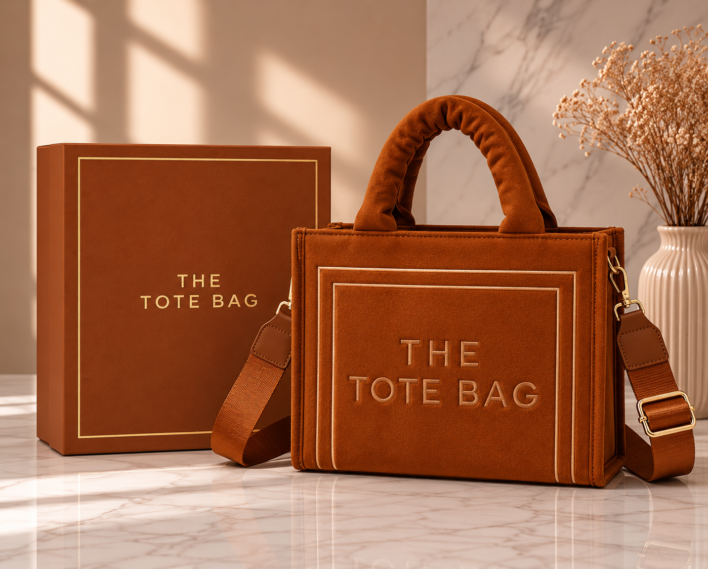 The Tote Bag – Cognac Brown