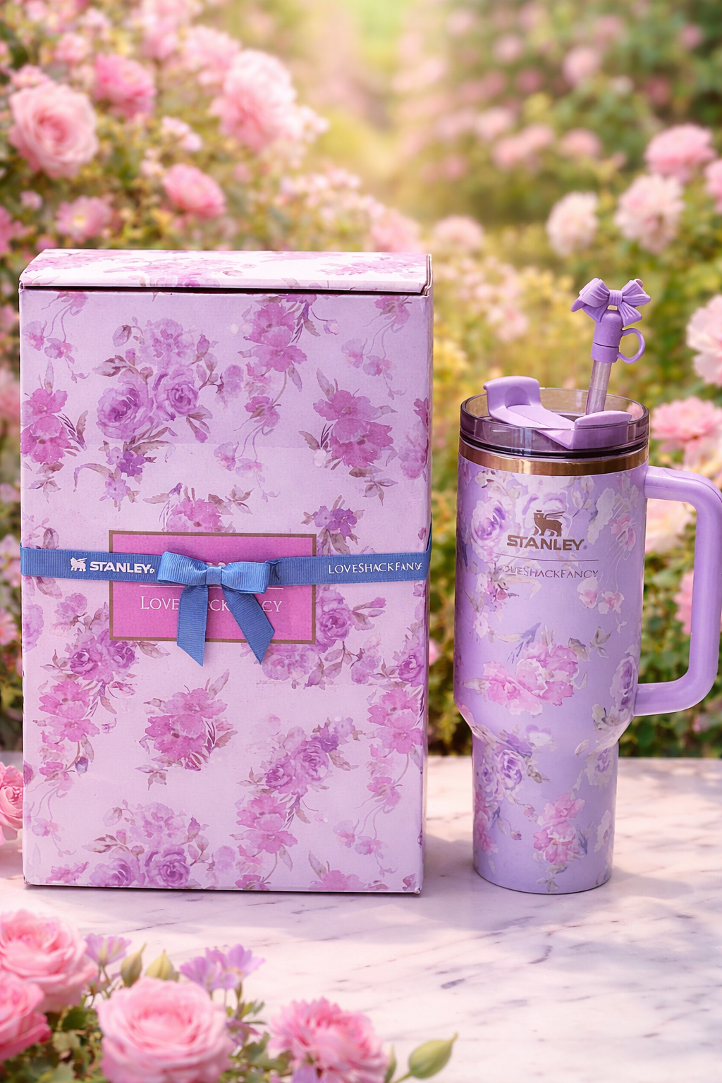 40oz Stanley x LoveShackFancy Happy Thoughts H2.0 Tumbler