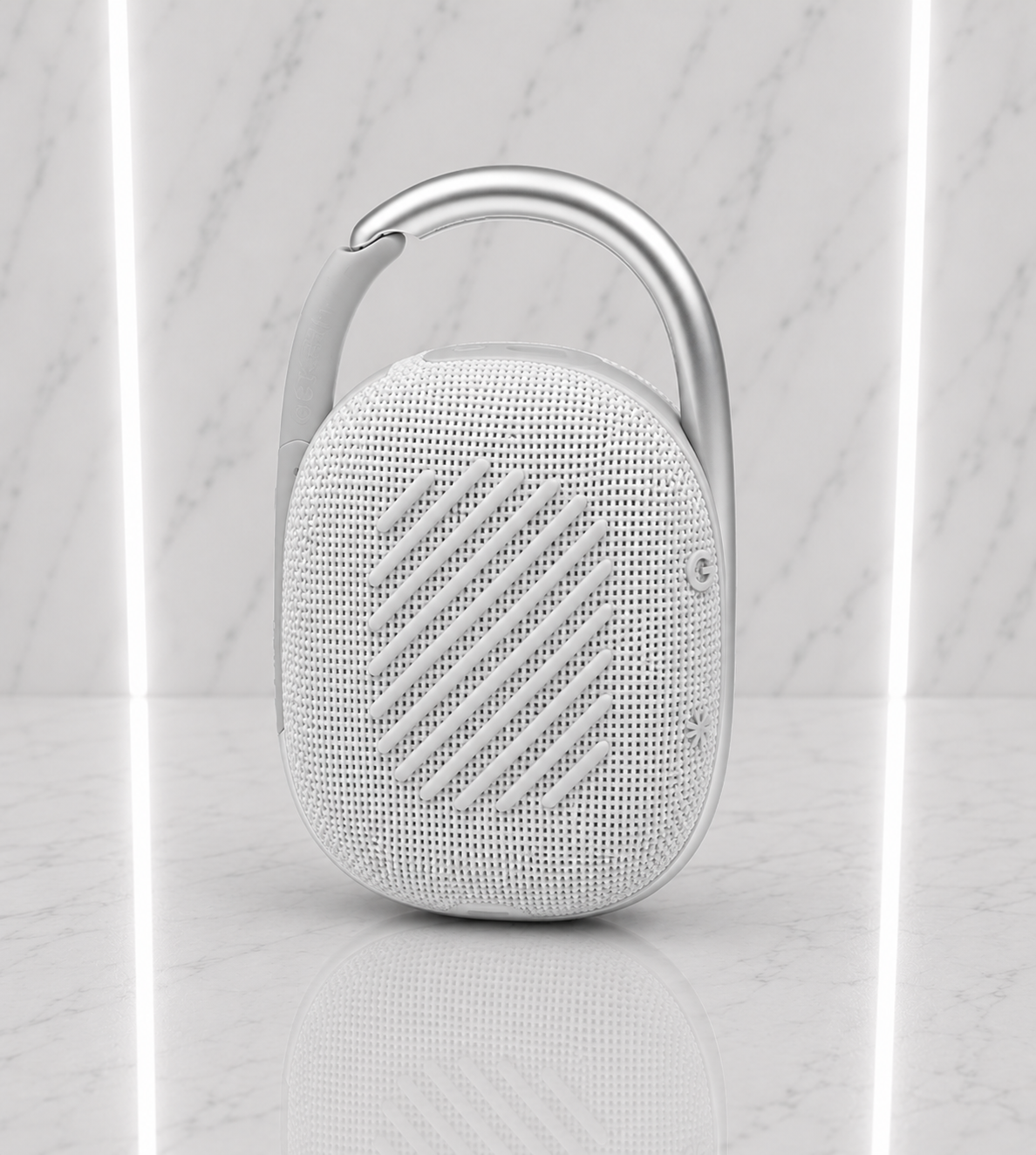 JBL Clip 4 Portable Bluetooth Speaker - White