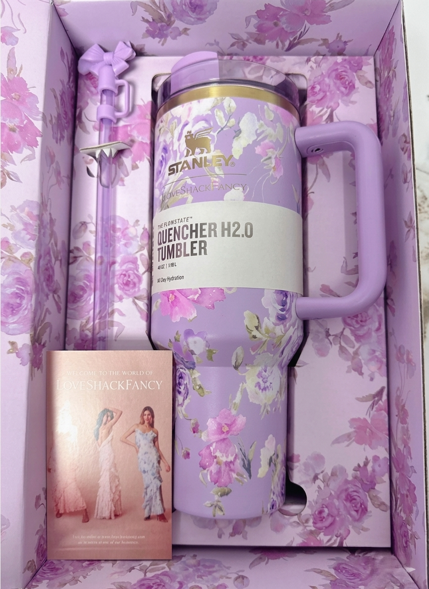 40oz Stanley x LoveShackFancy Happy Thoughts H2.0 Tumbler