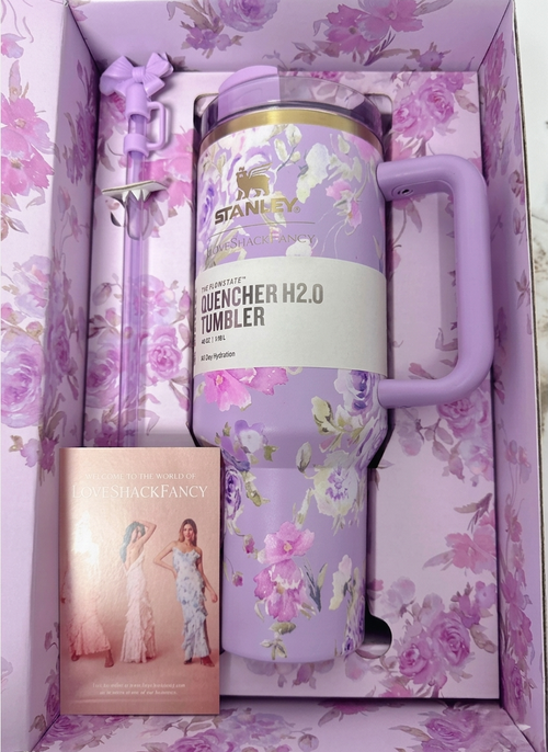 40oz Stanley x LoveShackFancy Happy Thoughts H2.0 Tumbler