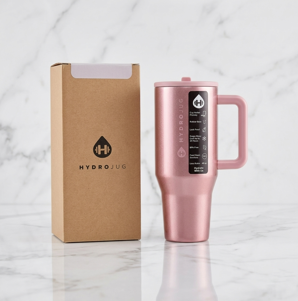 HydroJug 40oz Cat Eye Tumbler Cup w/ Handle & Straw Insulated